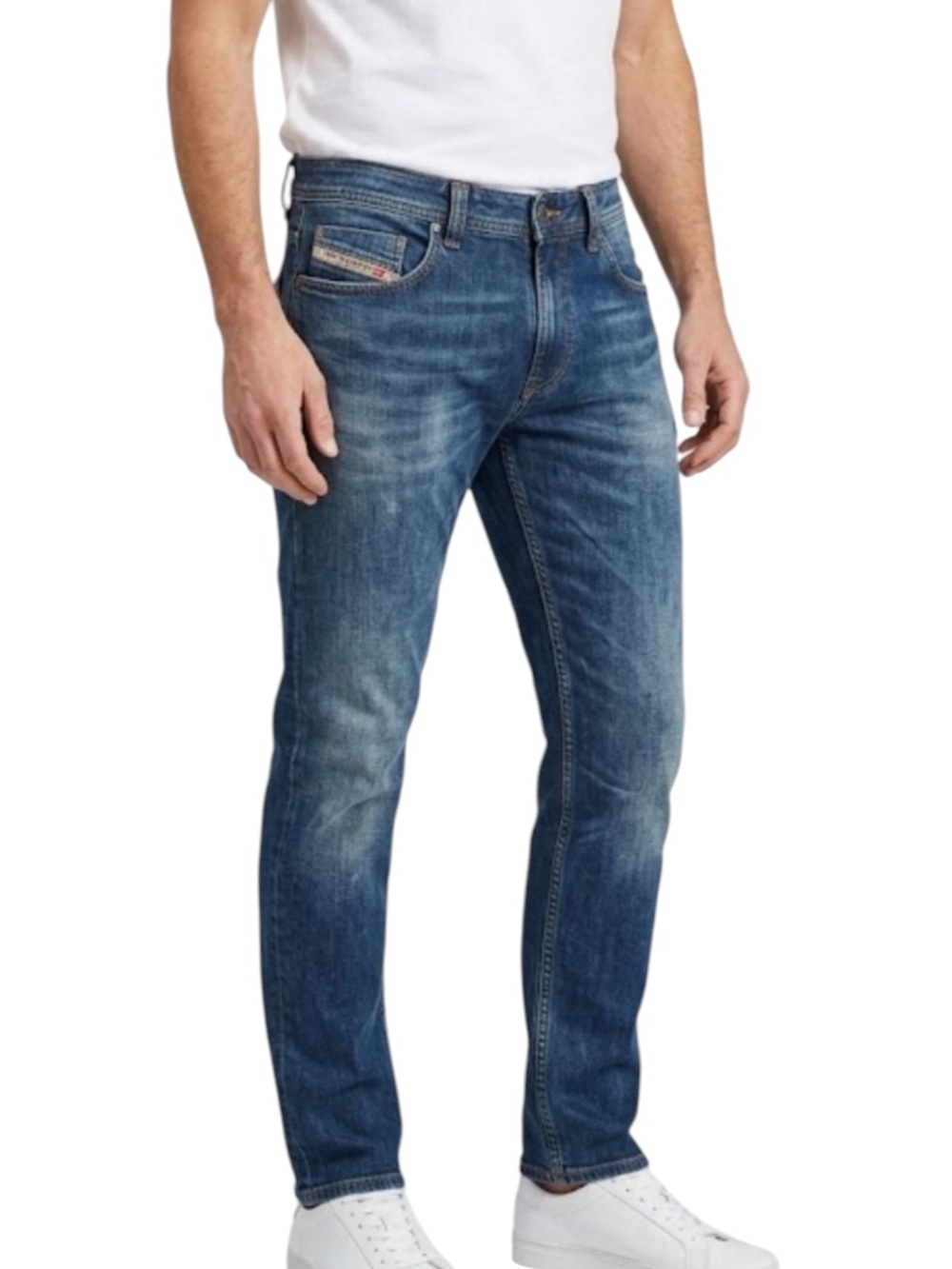 Diesel Thavar Slim Skinny Jeans Men’s 34 Faded Blue Wash 0855L 36x33
AA